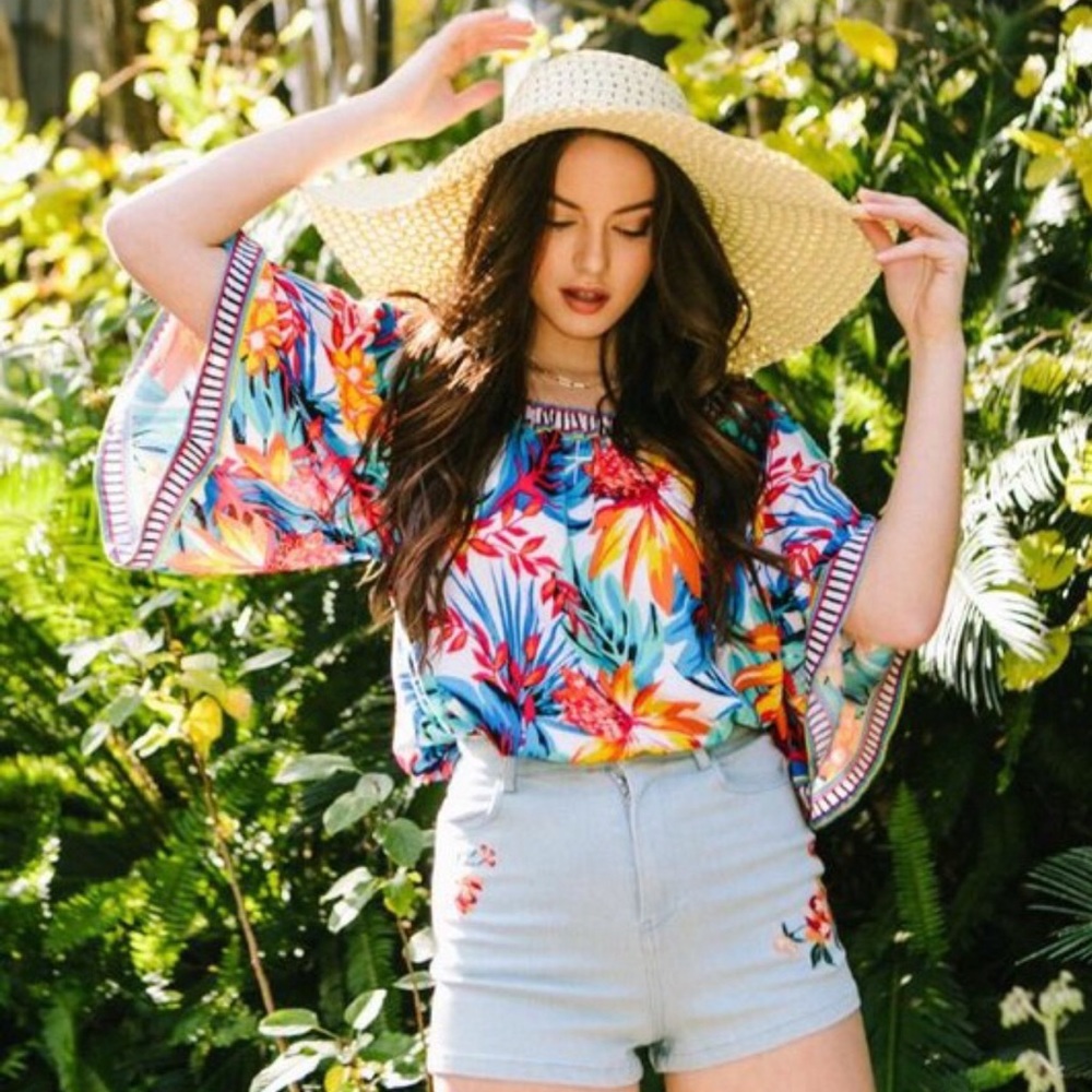 Off the shoulder floral top